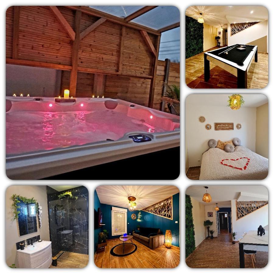 A Fleur De Spa : Maison Chaleureuse Avec Spa Privatif Et Billard. Coulogne Exteriér fotografie